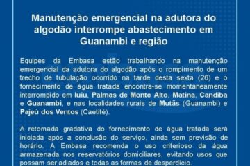 Comunicado da Embasa