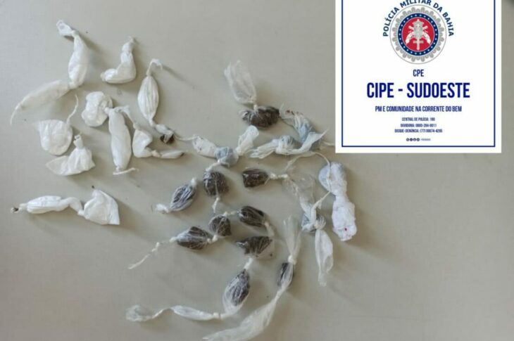 Droga apreendida na cidade de Guanambi. Foto: reprodução.