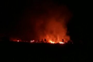 Fogo atinge área rural/urbana em Guanambi. Foto: SMTRAN.