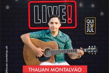 Live beneficente dia 23 de julho, com o cantor Thauan Montalvão. Foto: divulgação.