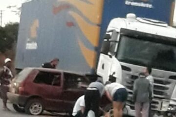 Acidente na BR-030 deixa dois mortos e um ferido. Foto: reprodução rede social.