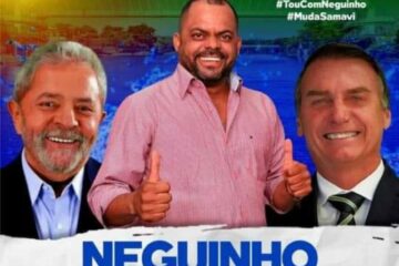 Neguinho do Celular anuncia apoio de Bolsonaro e Lula. Foto: reprodução Estado de São Paulo.