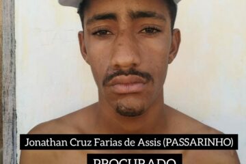 Jonathan Cruz Farias de Assis é procurado pela Polícia Civil. Foto: divulgação.