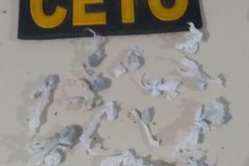 Droga apreendida com adolescente em Guanambi. Foto: PM.