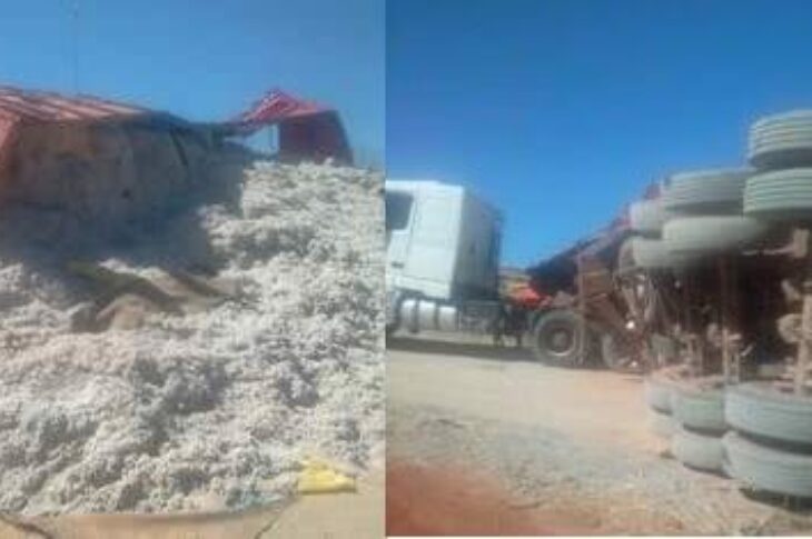 Acidente na BR-135 em Cocos. Foto: reprodução rede social.