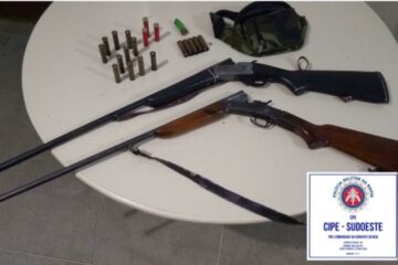 A arma foi apreendida na zona rural de Malhada, no domingo (30). Foto: Cipe/Sudoeste.