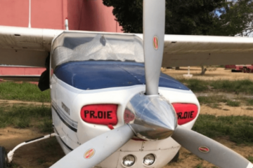 Avião leiloado em Vitória da Conquista. Foto: reprodução Senad.