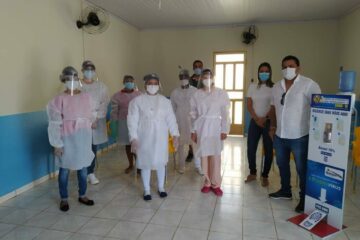 Inauguração do Centro de Atendimento à Covid-19. Foto: reprodução.