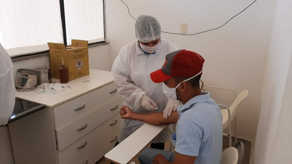 Prefeitura de Caetité aplica teste rápido. Foto: ASCOM.