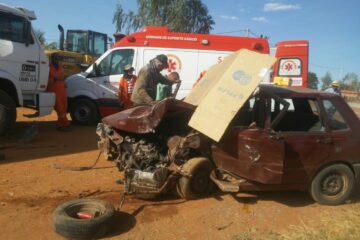 Acidente registardo na BR-030 em Palmas de Monte Alto. Foto: Folha do Vale.