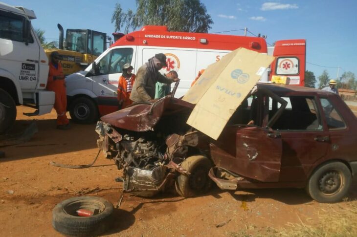 Acidente registardo na BR-030 em Palmas de Monte Alto. Foto: Folha do Vale.