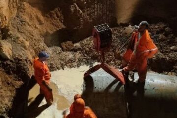 Obras na BR-349 em São Félix do Coribe. Foto: Bom Jesus da Lapa Notícias.