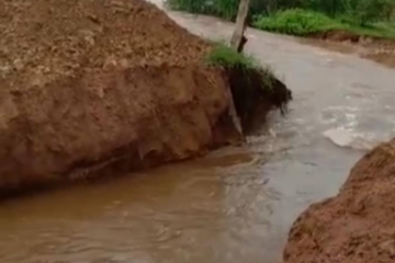 Barragem do Giral em Riacho de Santana. Foto: reprodução rede social.