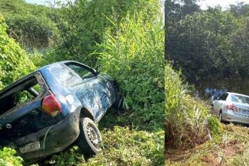 Acidente envolvendo dois carros. Foto: leitor Folha do Vale.