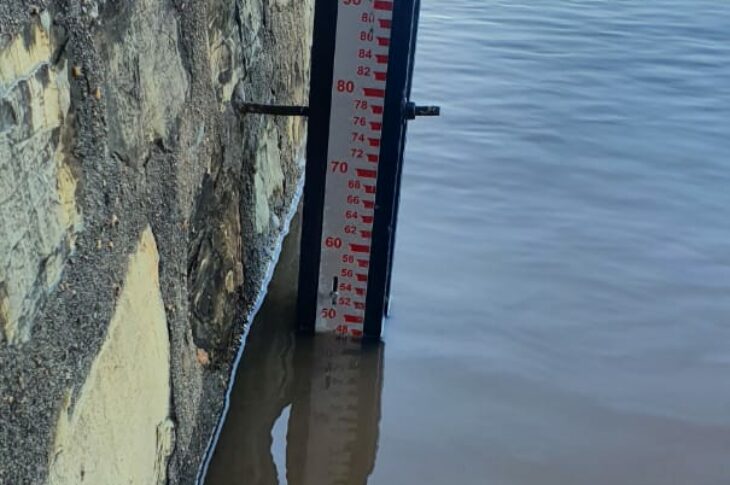 Nível do São Francisco, 14 de janeiro. Foto: Zé Castor