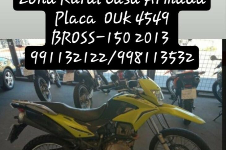 Moto furtada em Iuiú. Foto: Nivaldo Barbosa.