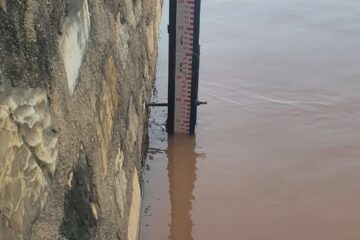 Nível do São Francisco, neste segunda-feira (17). Foto: Zé Castor.