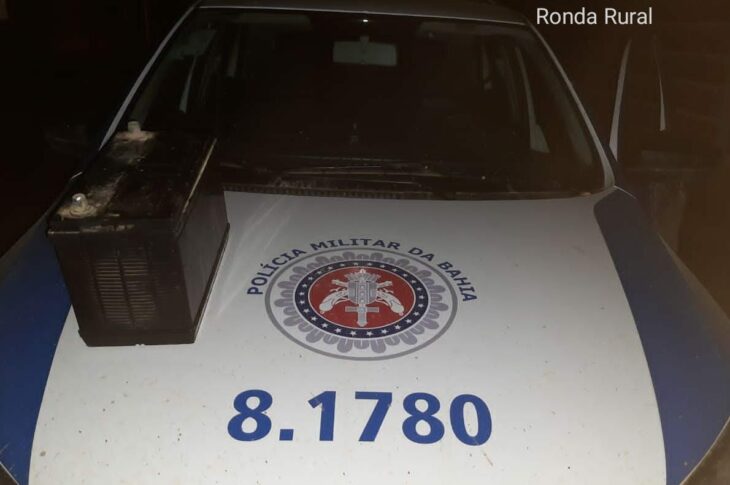 Bateria recuperada pela PM em Canabrava. Foto:PM.