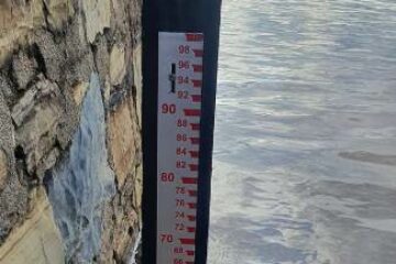 Nível do Rio São francisco, sexta-feira, 7 de janeiro. Foto: Zé Castor.