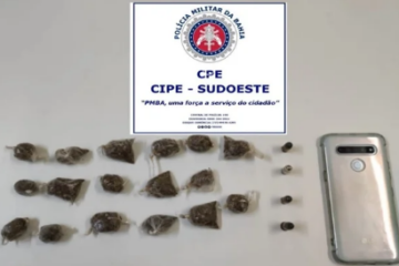 Material apreendido em Igaporã. Foto: PM.