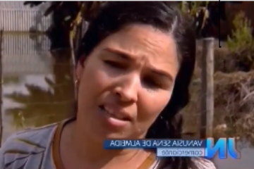 Reportagem do JN em Carinhanha-reprodução Globo.