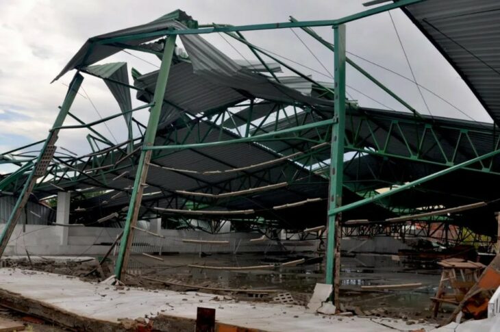 Escola desaba em Matina. Foto: Divulgação/Prefeitura de Matina.