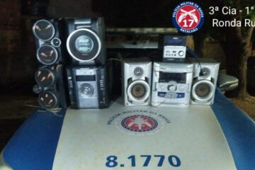 Aparelhos apreendidos em Carinhanha. Foto: PM.