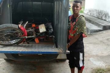 Adenilson de Jesus Silva foi preso por volta das 17h15, por policiais da 4ª CIA do 17º Batalhão de Polícia Militar (BPM). Foto: PM.