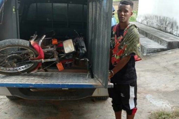 Adenilson de Jesus Silva foi preso por volta das 17h15, por policiais da 4ª CIA do 17º Batalhão de Polícia Militar (BPM). Foto: PM.