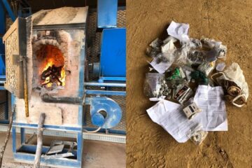 Polícia Civil incinera drogas apreendidas em Carinhanha. Foto: PC.