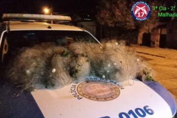 Polícia apreende rede de pesca em Malhada. Foto: PM.