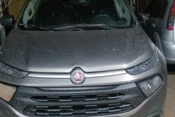 Carro apreendido com o suspeito em Caetité. Foto: PM.