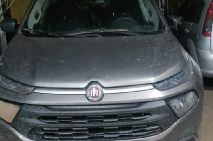 Carro apreendido com o suspeito em Caetité. Foto: PM.