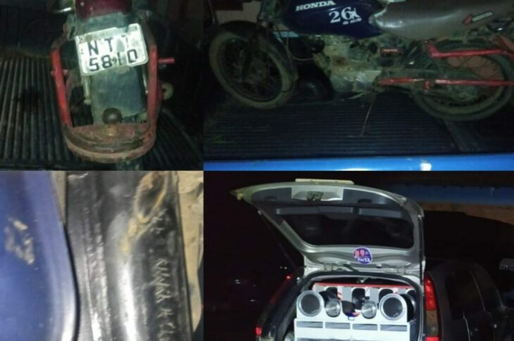 Apreensão de moto em Carinhanha. Foto: PM.