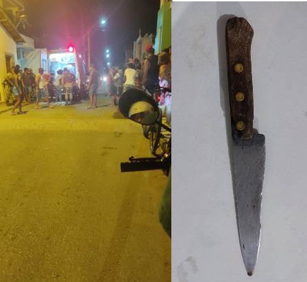 Polícia socorre homem após tentar fugir. Foto: leitor Folha do Vale.