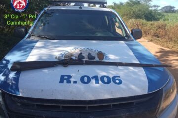 A espingarda foi apreendida na Agrovila 16, em Carinhanha. Foto: PM.