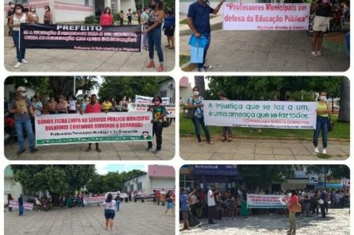 Profissionais da educação realizam ato por valorização e pelo piso do magistério. Foto: Reprodução Blog do Latinha