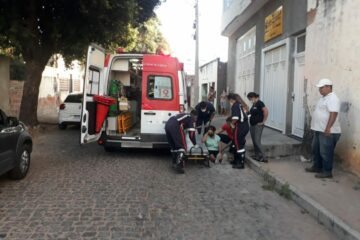 Idosa atingida por tampa de caminhão. Foto: reprodução SMTRAN