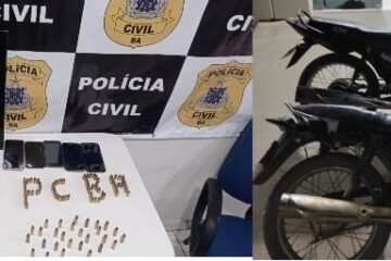 Material apreendido em Bom Jesus da Lapa. Foto:PC.