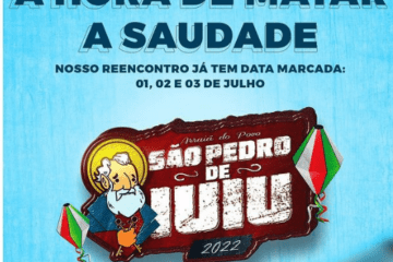 Prefeitura de Iuiu anuncia volta do São Pedro. Reprodução Prefeitura de Iuiu.