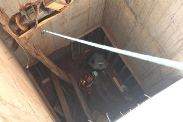 Trabalhador é resgatado de poço em Luís Eduardo Magalhães. Foto: 2º Subgrupamento de Bombeiros Militar (2º SGBM) .