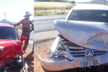 Carros envolvidos no acidente. Foto:Smtran.