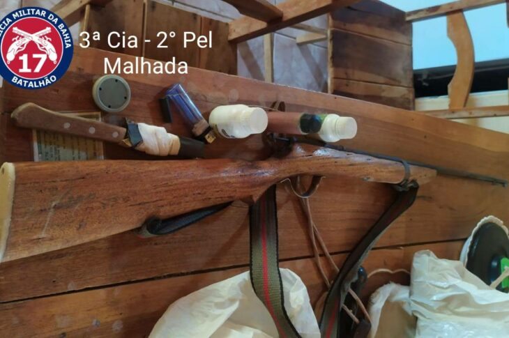 Material apreendido em Serra de João Alves. Foto: PM.