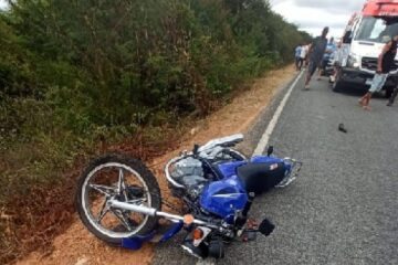 Local do acidente na BA-263. Foto: reprodução da PM.