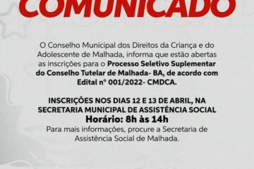 Comunicado. Foto: divulgação.