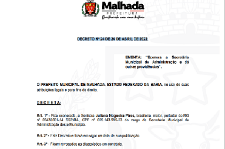 Exoneração. Foto: divulgação.