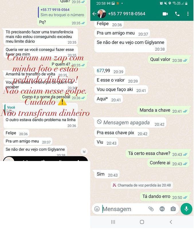 Estelionatário usa nome de advogado para tentar aplicar golpe. Foto: reprodução