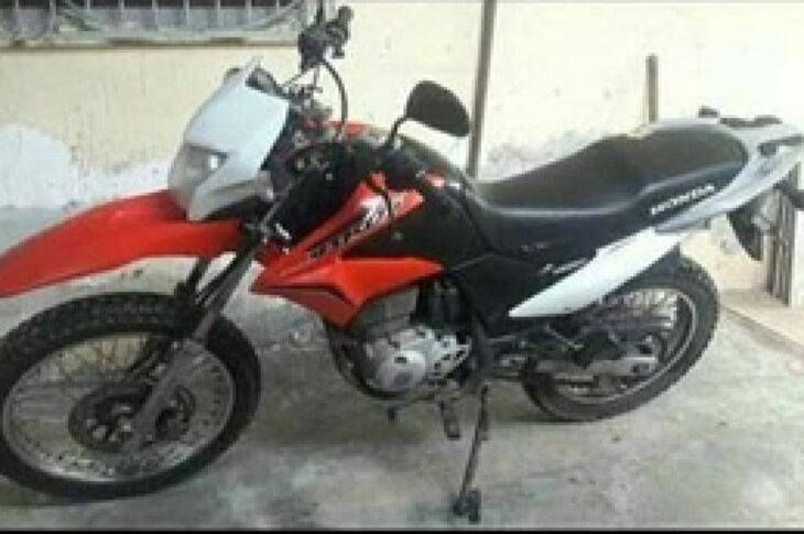 Moto furtada em Iuiu. Foto: reprodução da vítima