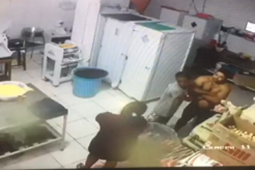 Vídeo mostra o momento do flagrante