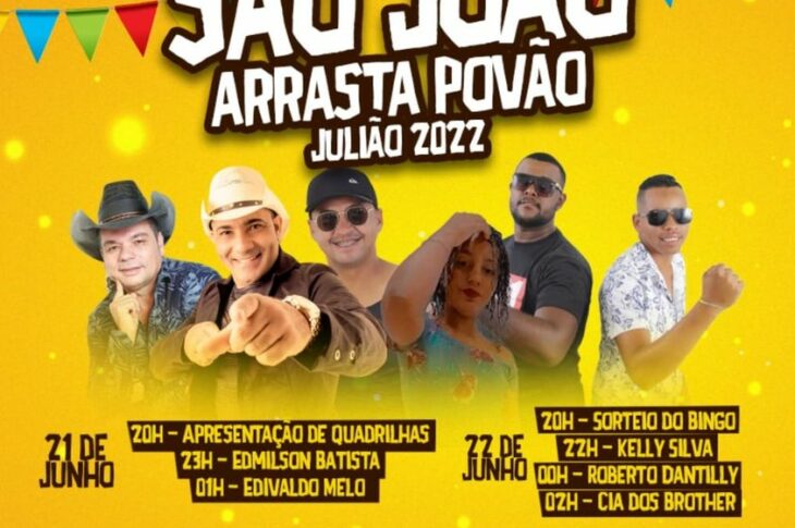 Programação do São João do Julião. Reprodução Prefeitura de Malhada